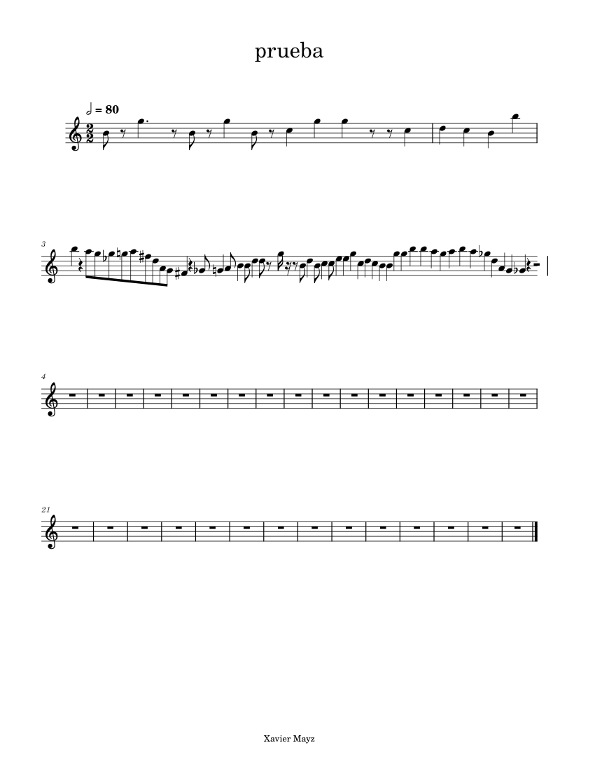 inrro de olor a tabaco y chanel Sheet music for Flute (Solo