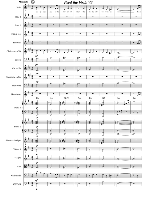 Feed the Birds – Sherman, Robert & Richard Feed the Birds - Petit Orchestre