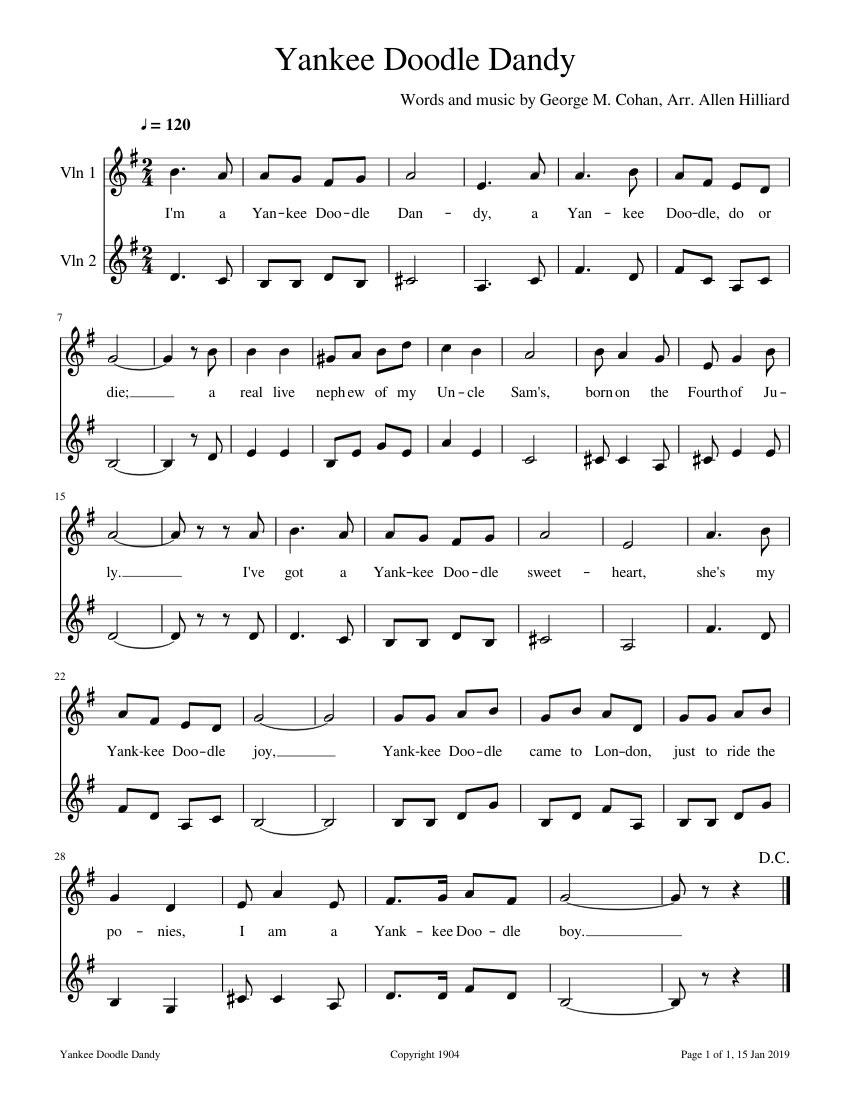láser Recepción Una buena amiga Yankee Doodle Dandy - piano tutorial