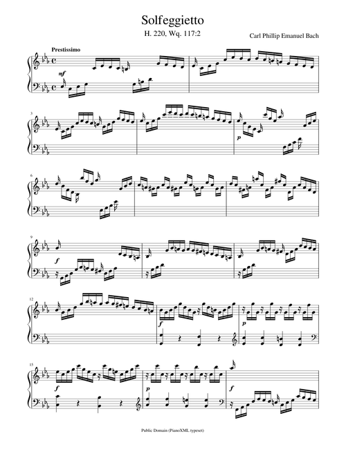 Bach, C.P.E.: Solfeggietto - H.220