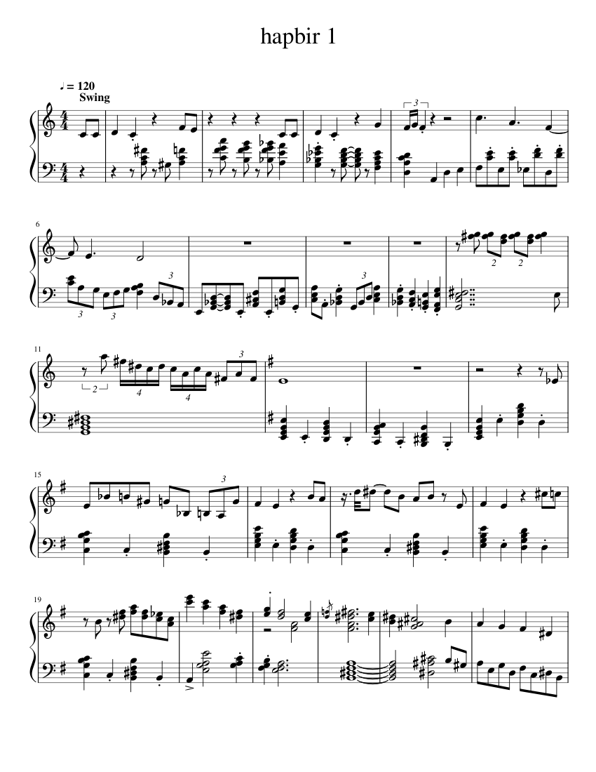 Happy Birthday Jazz Arrangement Sheet music for Piano Solo Musescore