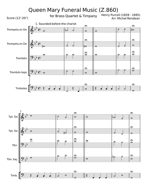 Music for the Funeral of Queen Mary, Z.860 - Henry Purcell