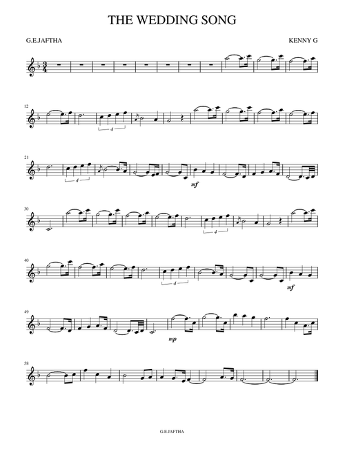The Wedding Song – Kenny G THE WEDDING SONG