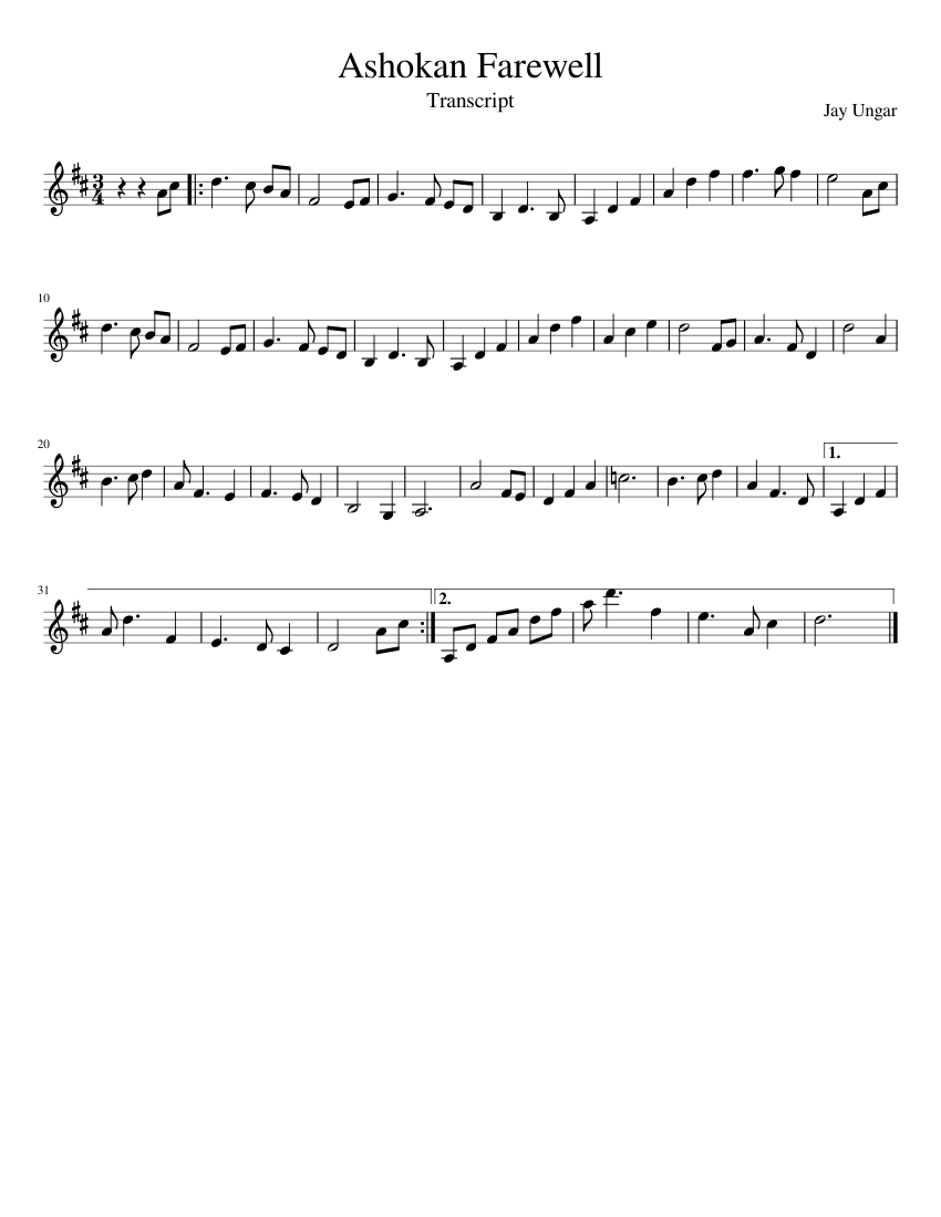 Ashokan farewell violin on sale