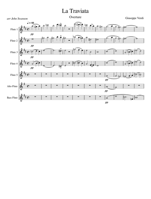 La Traviata -Prelude – Giuseppe Verdi - Flute choir
