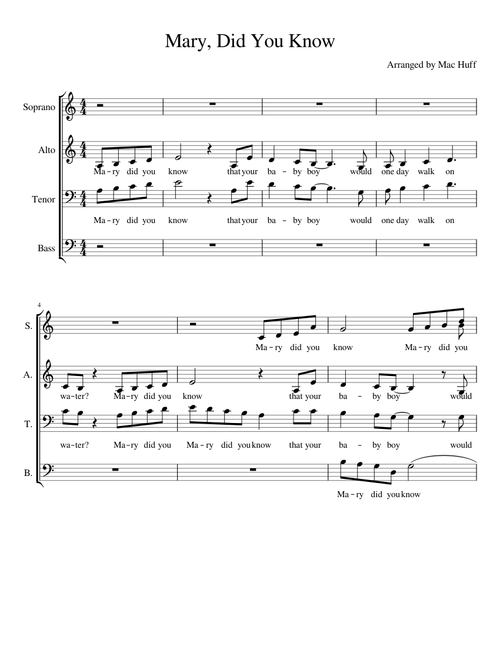 Mary Did You Know a cappella