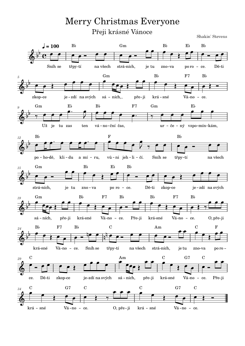 merry christmas everyone piano sheet music merry christmas everyone piano sheet music