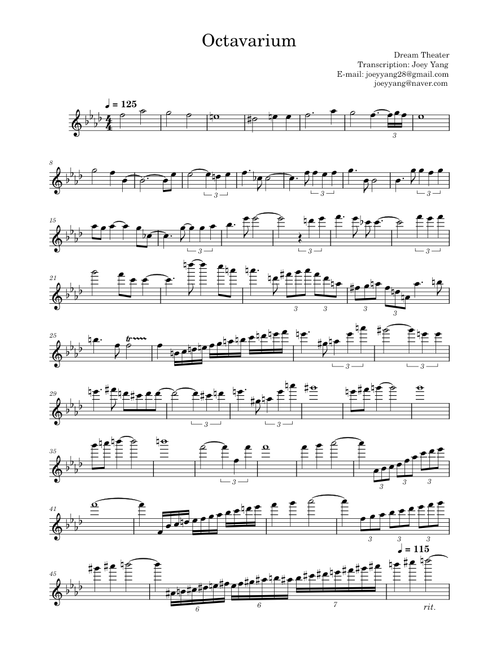Dream Theater - Octavarium guitar solo part (21:27~23:44)