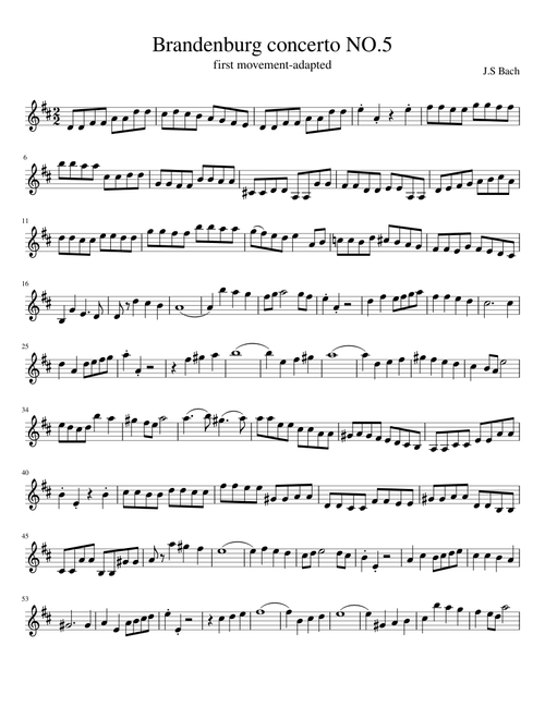 Brandenburg concerto NO 5