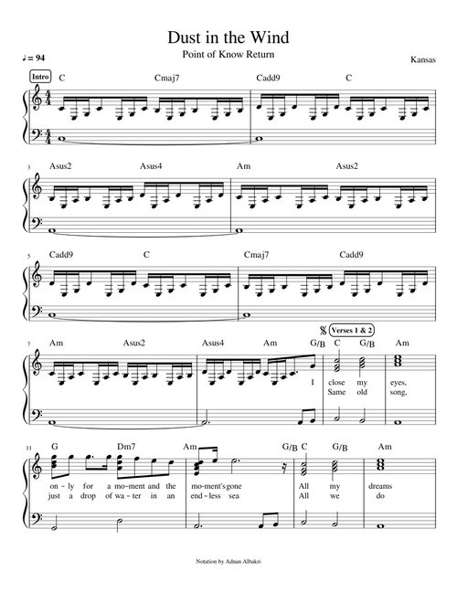 Dust in the Wind, by Kansas