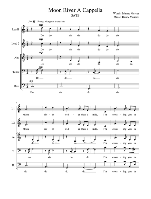 Moon River A Cappella