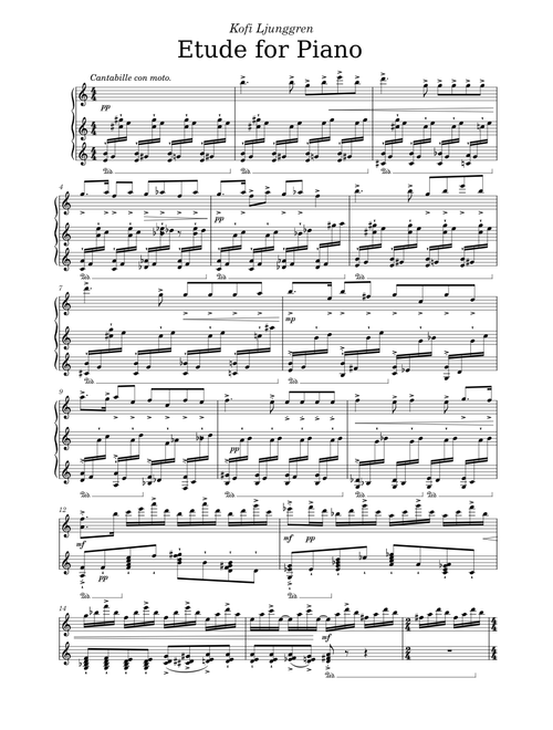 Etude for Piano.