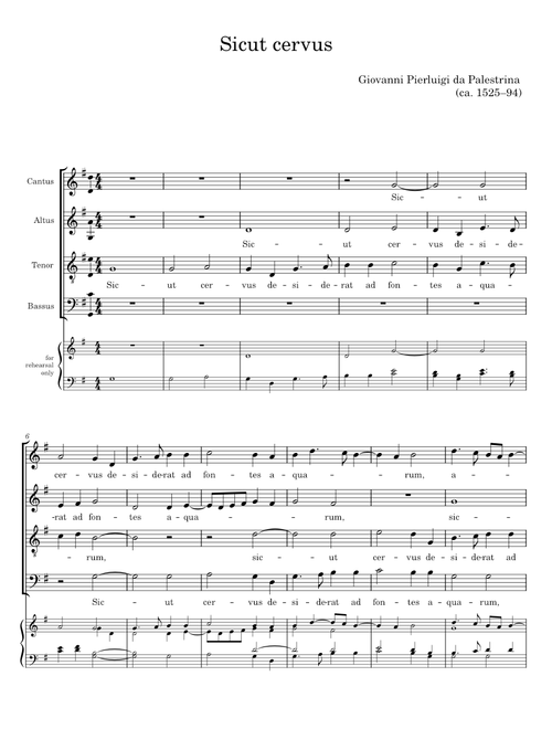 Sicut cervus - Giovanni Pierluigi da Palestrina