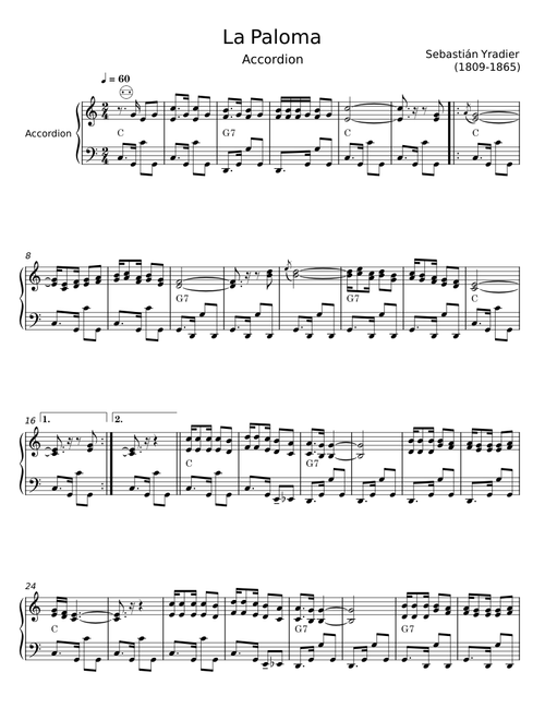 La paloma - Sebastián Yradier