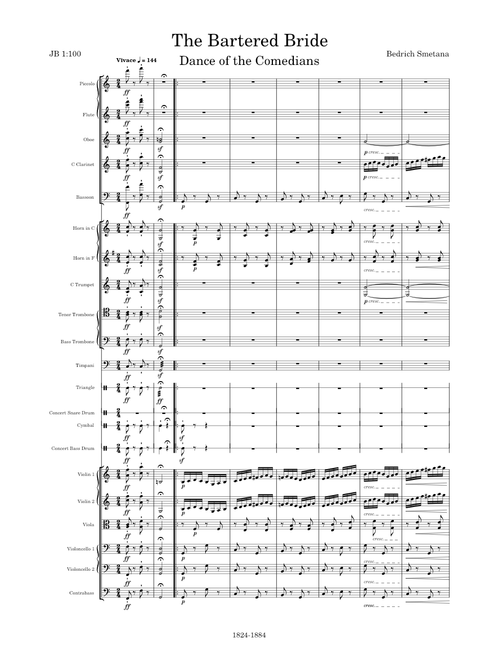 The Bartered Bride, JB 1:100  / Act 3 - Dance of the Comedians – Bedřich Smetana