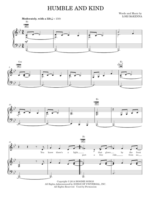 Humble And Kind - Tim McGraw (Piano-Vocal-Guitar)