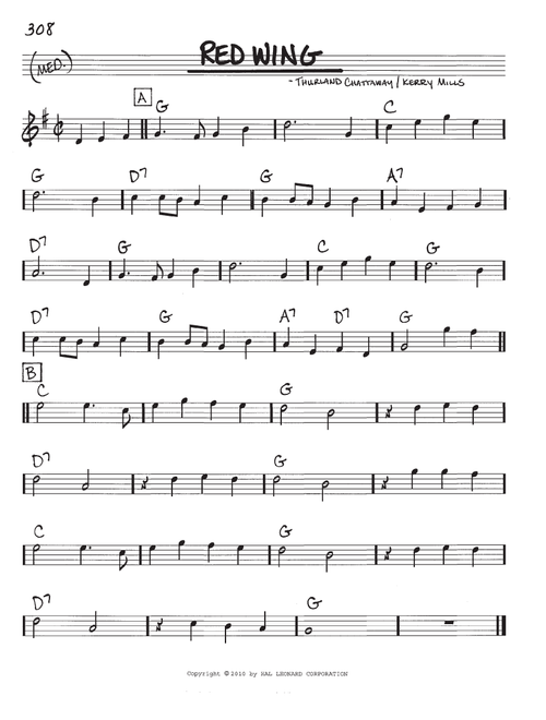 Red Wing - Kerry Mills (Real Book - Melody-Chords-Lyrics)