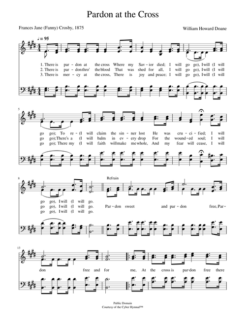 Pardon at the cross - W. Howard Doane