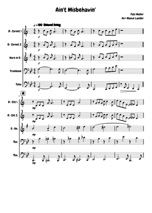 Play Official version of Ain't Misbehavin' Sheet Music by Thomas