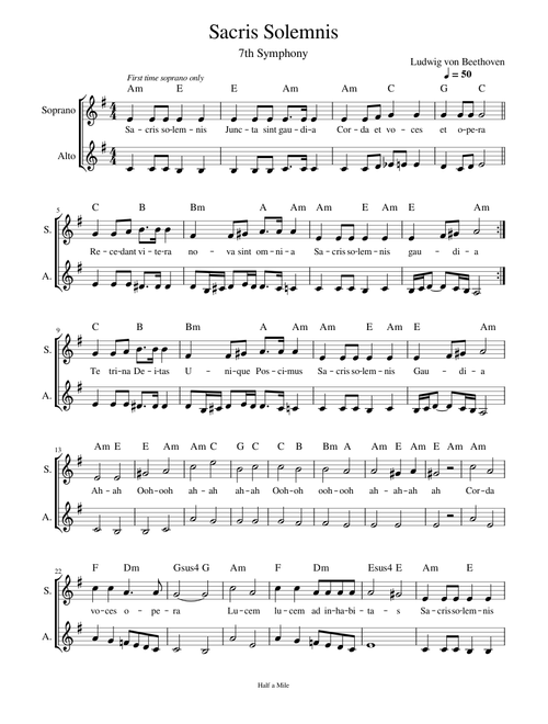 Symphony No. 7, Op. 92: II. Allegretto – Ludwig van Beethoven Sacris Solemnis - Ludwig von Beethoven