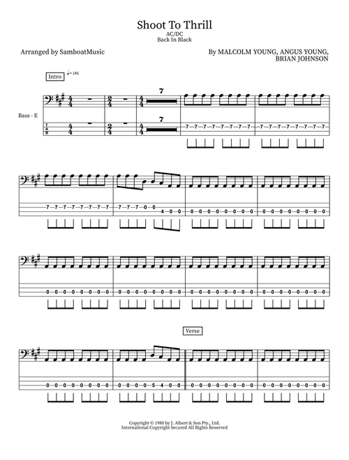 Shoot To Thrill (Arr. SamboatMusic) - AC/DC (Instrumental Solo)