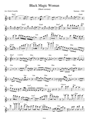 Black Magic Woman Sheet Music for Bass guitar (Solo) | MuseScore.com