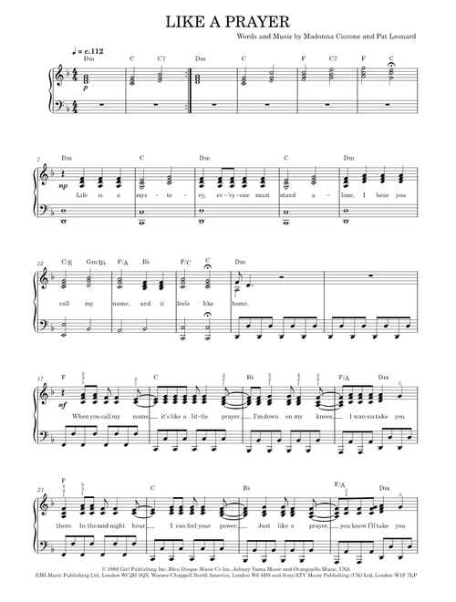Like A Prayer - Madonna (Solo)