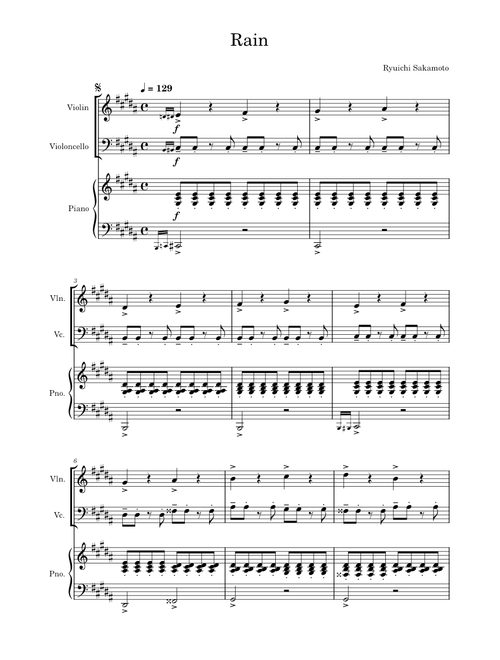 Rain – Ryuichi Sakamoto