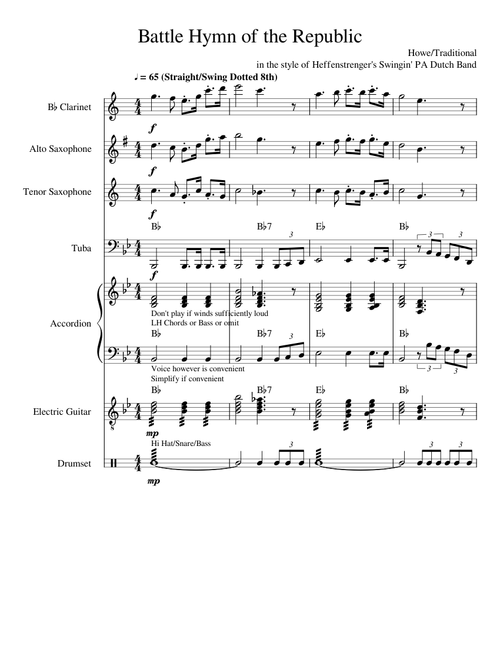 Battle Hymn of the Republic (swing) - The Battle Cry of Freedom - Der Baeddel Grisch vun Brotwascht