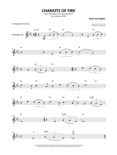Chariots Of Fire (Arr. Joe Securis) - Vangelis (Trumpet Solo)