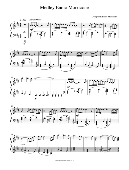 Morricone's Songs Medley – Ennio Morricone