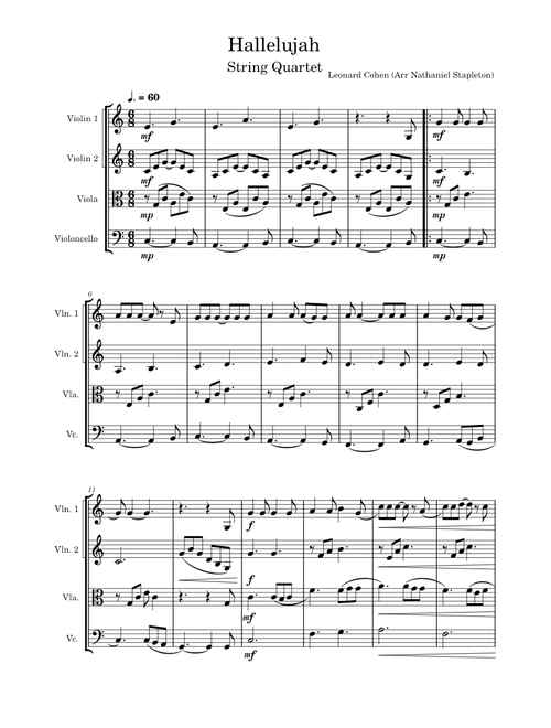 Hallelujah-Leonard Cohen-String Quartet