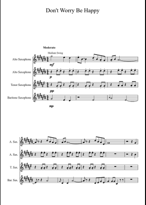 Don't worry (be happy) – Bobby McFerrin (ALTO SAX RMK) Sheet Music with ...