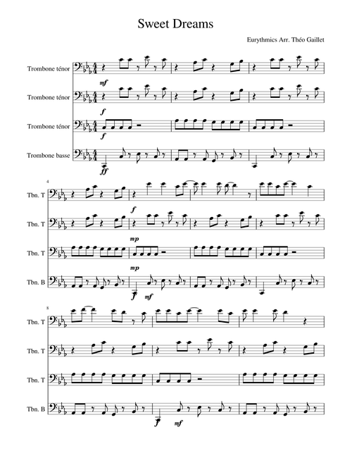 Sweet Dreams (Trombone Quartet)