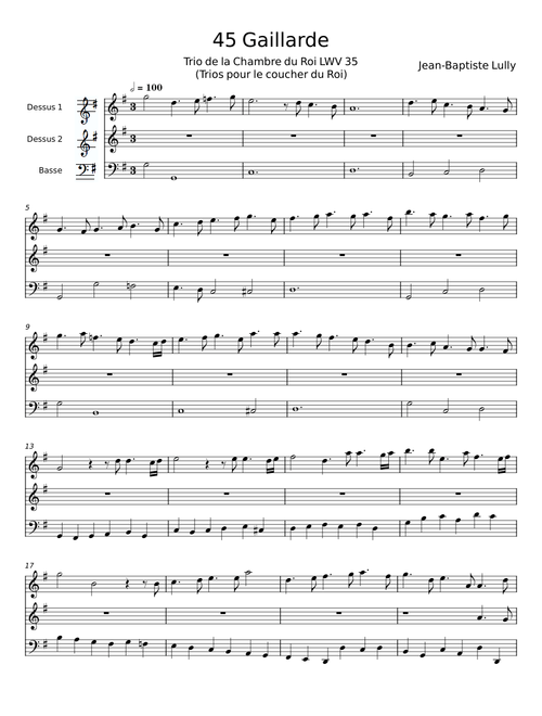Gaillarde - Jean-Baptiste Lully