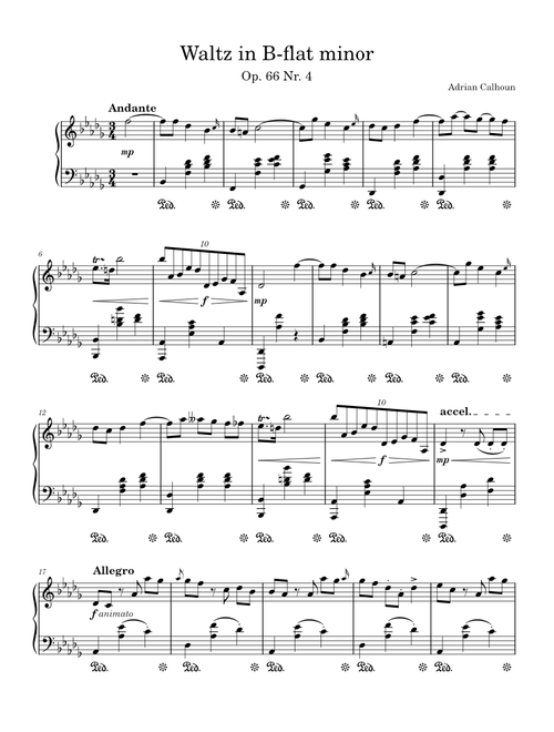 Waltz in B-flat minor Op. 66 Nr. 4