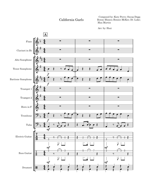 California gurls – Katy Perry California Gurls(For Pep Band)