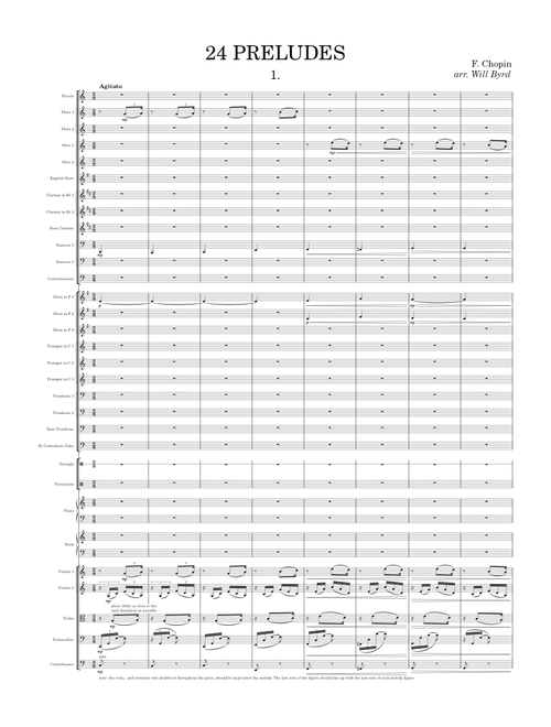 F. Chopin - 24 PRELUDES: 1. C MAJOR (for Orchestra)