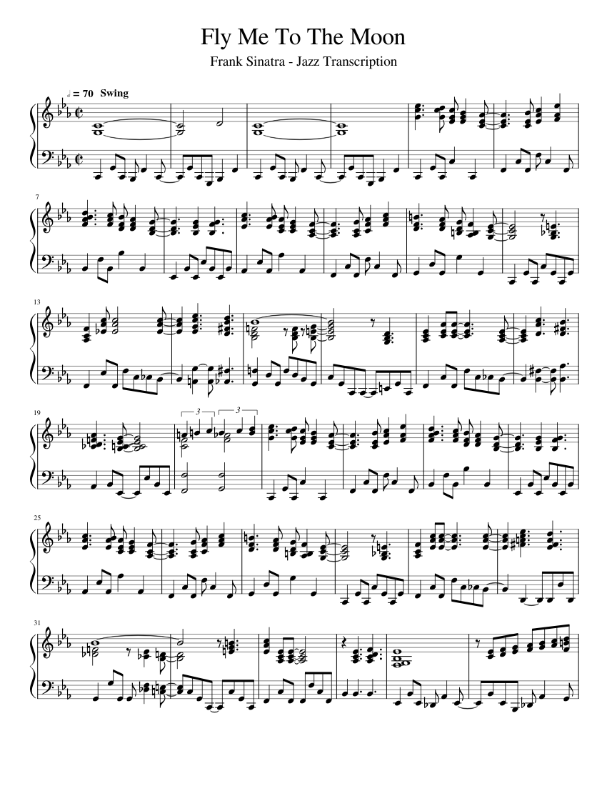 Fly me to the moon classical guitar 2025