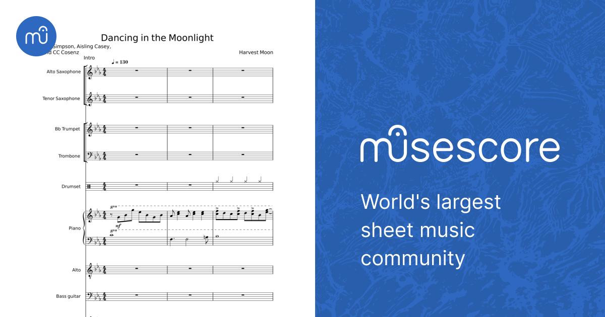 Dancing in the Moonlight Sheet Music with Chords for Piano