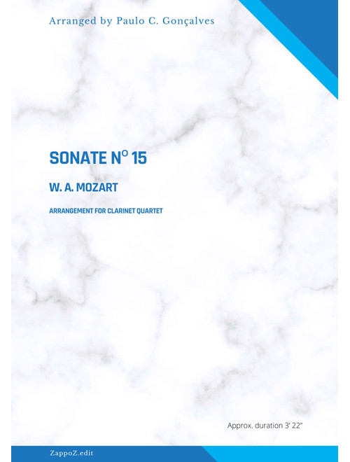 SONATE Nº 15 - 1st Movement - W. A. MOZART (Arr. Paulo C. Gonçalves) (Woodwind Ensemble)
