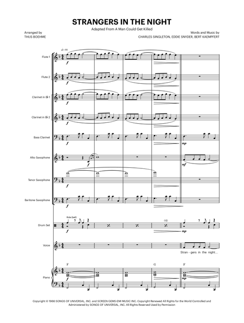 Strangers In The Night (Arr. Thijs Boehme) - Frank Sinatra (Large Ensemble)