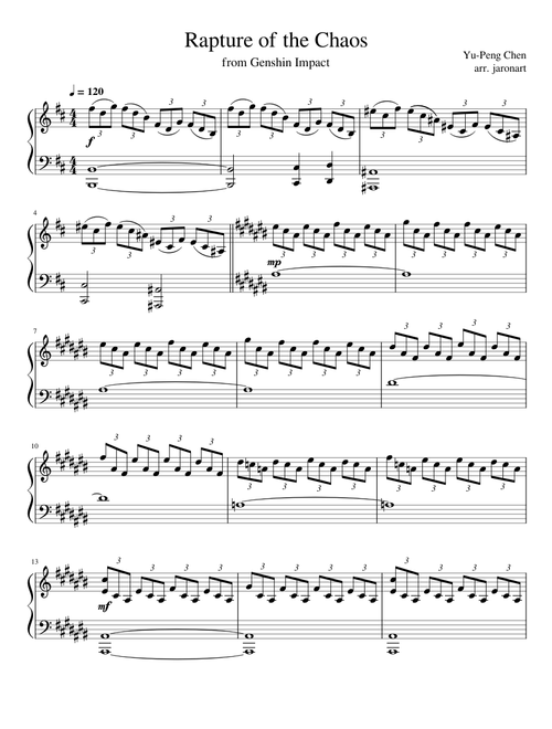 Rapture of the Chaos - Childe Battle Theme (Genshin Impact)