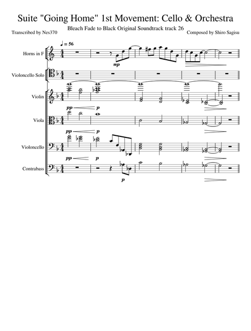 Suite "Going Home" 1st Movement: Cello & Orchestra - Shirou Sagisu (Bleach: Fade to Black)