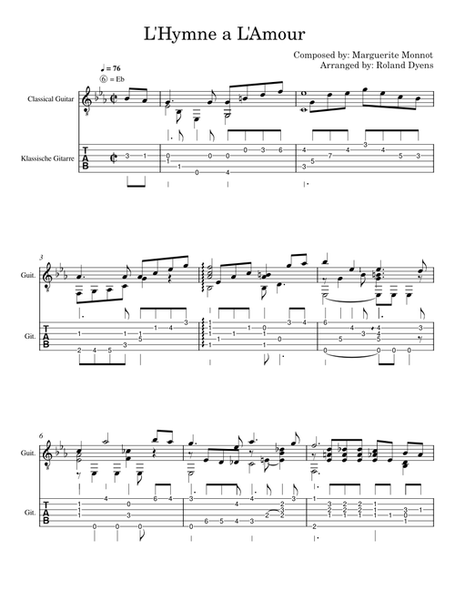 Roland Dyens sheet music by borssch1982 | Play, print, and