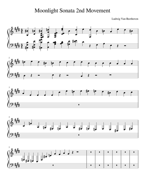Moonlight Sonata 2nd Movement