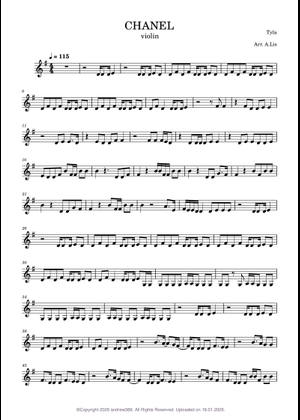 Play Official version of CHANEL Sheet Music by Tyla for Piano ...