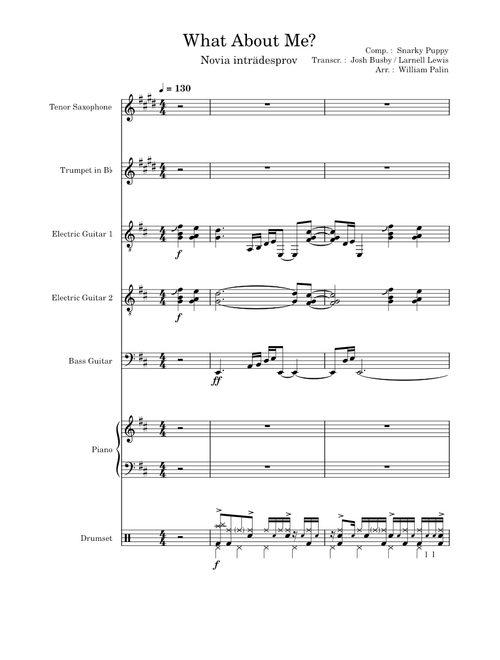 What About Me? (We Like It Here) – Snarky Puppy What About Me? - first 55 bars