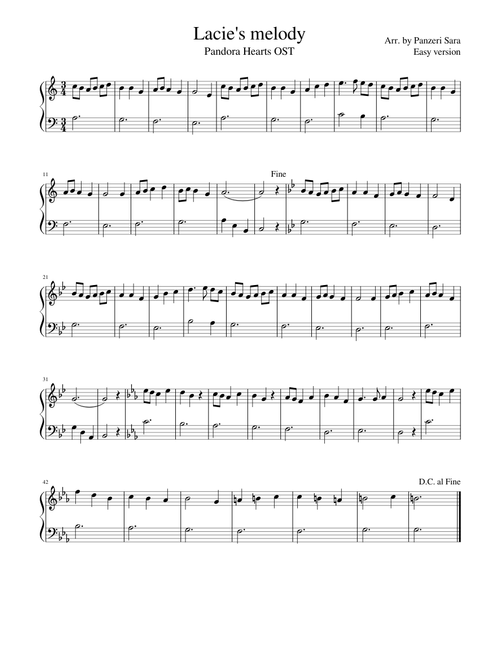 Lacie's melody - easy version