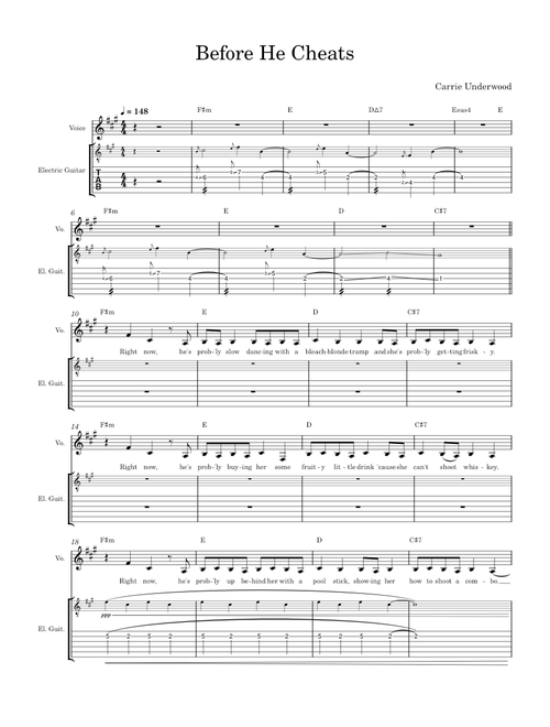 Before He Cheats – Carrie Underwood